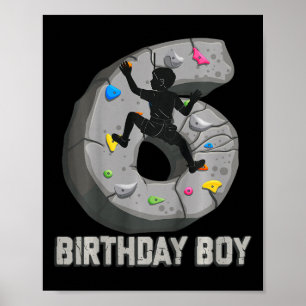 Kinder 6 Jahre alt Boulderparty 6. Geburtstag Adve Poster