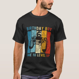 Kinder 6 Jahre alt Geburtstag Junge 6 Mal auf Stuf T-Shirt