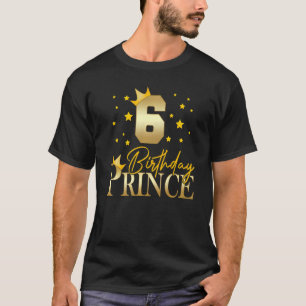 Kinder 6 Jahre alt Geburtstagsprinz 6. Geburtstag  T-Shirt