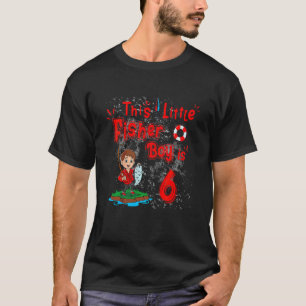 Kinder 6 Jahre alt Kleiner Fischerjunge Fischen Ki T-Shirt