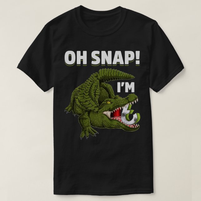 Kinder 6 Jahre alt Krokodile Reptilien 6. Geburtst T-Shirt (Design vorne)