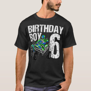 Kinder 6 Jahre alt Quad Geburtstagsparty Thema ATV T-Shirt