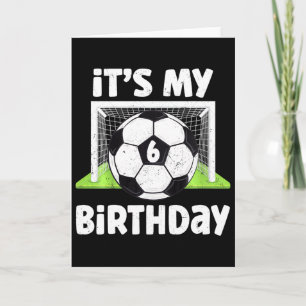 Kinder 6 Jahre alte Fußball 6. Geburtstag Spieler Karte