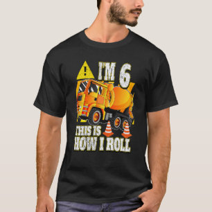 Kinder 6 Jahre alter Betonmischwagen T-Shirt