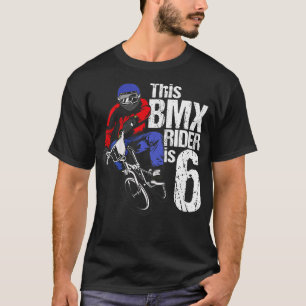 Kinder 6 Jahre alter BMX Geburtstagsparty Boys Dir T-Shirt