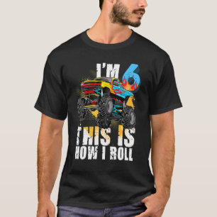 Kinder 6 Jahre alter Monster Lkw 6. Geburtstagspar T-Shirt