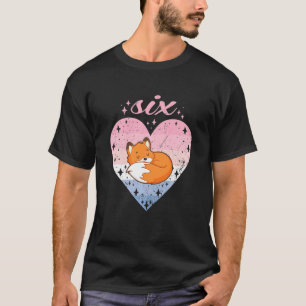 Kinder 6 Jahre alter Niedlicher Fox Geburtstagskin T-Shirt