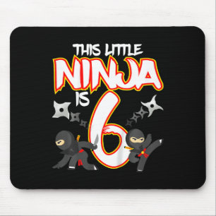 Kinder 6 Jahre alter Ninja-Geburtstagsparty Kampfs Mousepad
