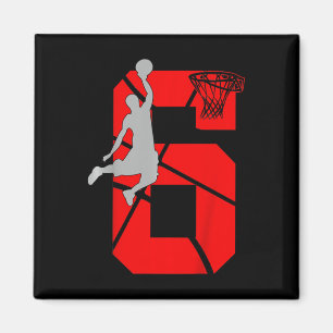 Kinder 6 Jahre Basketball GeburtstagspartyThema Magnet