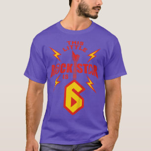 Kinder 6 Jahre Geburtstag Jungs Rockstar Rock Musi T-Shirt