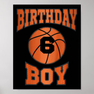 Kinder 6 Jahre Junge 6. Geburtstag Bysketbyll Them Poster