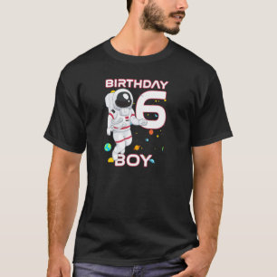 Kinder 6 Jahre Junge Astronaut 6. Geburtstag Junge T-Shirt