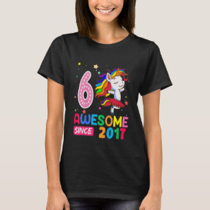 Kinder 6 Jahre Junge Teens Einhorn 6. Geburtstag T-Shirt