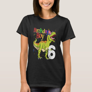 Kinder 6th Birthday Boy Rawr I m 6 T-Shirt