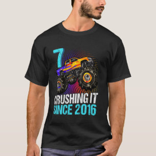 Kinder 7, die es zerschlagen seit 2016 Monster Tru T-Shirt