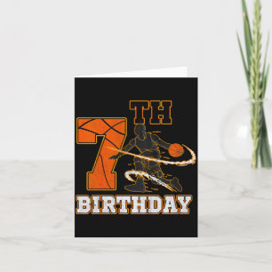 Kinder 7. Geburtstag Basketball Kinder Jungen Männ Karte