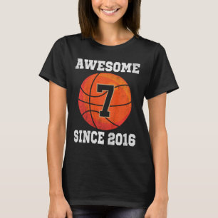 Kinder 7. Geburtstag Basketball Lover 7 Jahre alte T-Shirt