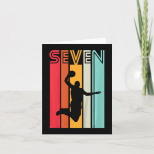 Kinder 7. Geburtstag Basketball Lover Geschenk 7 J Karte