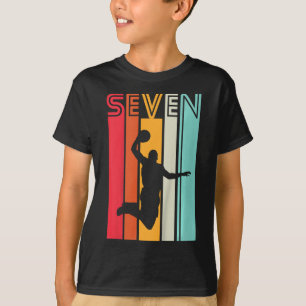 Kinder 7. Geburtstag Basketball Lover Geschenk 7 J T-Shirt