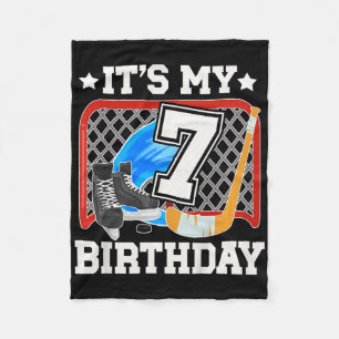 Kinder 7. Geburtstag Eishockey Junge 7 Jahre alt E Fleecedecke