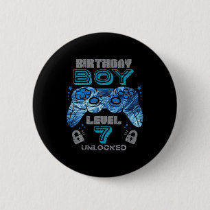 Kinder 7. Geburtstag Gamer Level 7 freigeschaltet Button