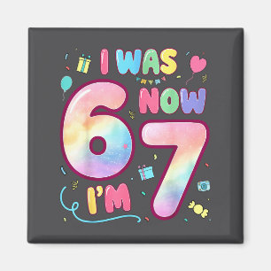 Kinder 7. Geburtstag Ich war 6 jetzt bin ich 7 Lus Magnet