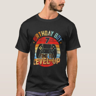 Kinder 7. Geburtstag Junge Zeit, bis zu Stufe 7 Ja T-Shirt