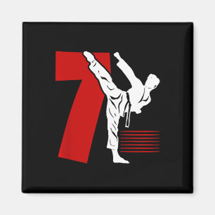 Kinder 7. Geburtstag Karate 7 Jahre alte Karate-Ge Magnet