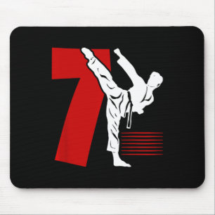 Kinder 7. Geburtstag Karate 7 Jahre alte Karate-Ge Mousepad