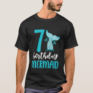 Kinder 7. Geburtstag Meerjungfrau 7 Mädchen Matchi T-Shirt