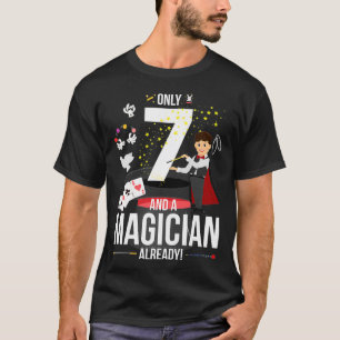 Kinder 7. Geburtstag nur 7 und ein Magier bereits T-Shirt