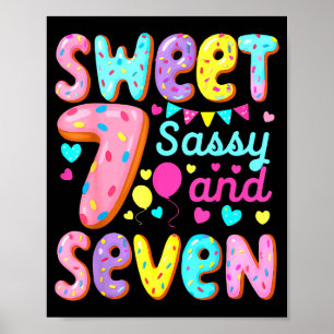 Kinder 7. Geburtstag Sweet Sy und sieben Geburtsta Poster