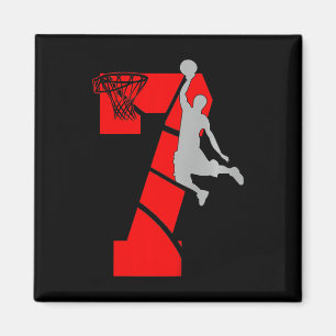 Kinder 7 Jahre alt 7. Basketball GeburtstagspartyT Magnet