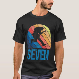 Kinder 7 Jahre alt 7 Geburtstag Junge Gitarre Spie T-Shirt