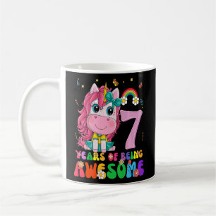 Kinder 7 Jahre alt 7. Geburtstag Mädchen Prinzessi Kaffeetasse