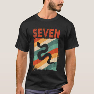 Kinder 7 Jahre alt 7. Geburtstag Schlange Reptile T-Shirt