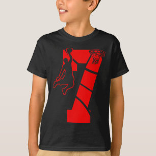 Kinder 7 Jahre alt 7 Jahre Bysketbyll Geburtstagsp T-Shirt
