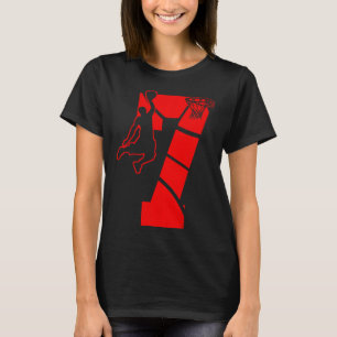 Kinder 7 Jahre alt 7 Jahre Bysketbyll Geburtstagsp T-Shirt