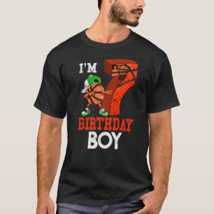 Kinder 7 Jahre alt Basketball Dabbing 7. Geburtsta T-Shirt