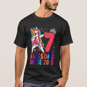 Kinder 7 Jahre alt Einhorn Dabbing 7th Birthday Gi T-Shirt