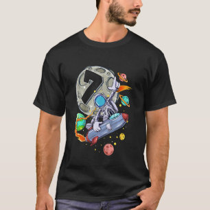Kinder 7 Jahre alt Geburtstag Junge Astronaut 7. G T-Shirt
