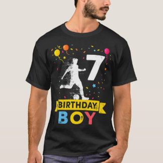 Kinder 7 Jahre alt Geburtstag Junge Fußball 7. Geb T-Shirt