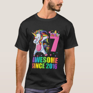 Kinder 7 Jahre alt Mädchen Schlucken Einhorn Phant T-Shirt