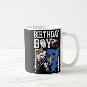 Kinder 7 Jahre alte Eishockey-Themen-Geburtstagsfe Kaffeetasse