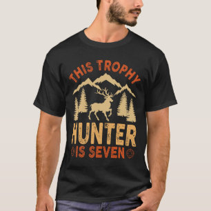 Kinder 7 Jahre alte Jagdgeburtstagsfeier Ente Hirs T-Shirt