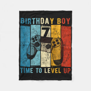 Kinder 7 Jahre alter Geburtstag Junge 7 Zeit zum L Fleecedecke