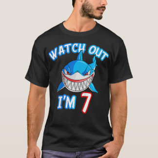 Kinder 7 Jahre alter Junge Aussehen Hai SHIRT 7. G