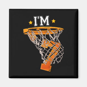 Kinder 7th Birthday Basketball I m 7 Boy Girl 6th Magnet