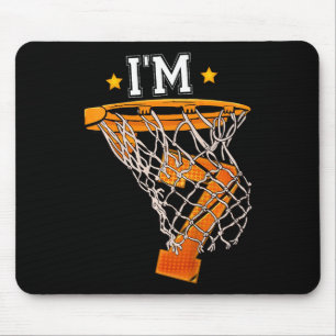 Kinder 7th Birthday Basketball I m 7 Boy Girl 6th  Mousepad