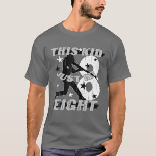 Kinder 8. Geburtstag Baseball Handschuh Kinder 8 J T-Shirt